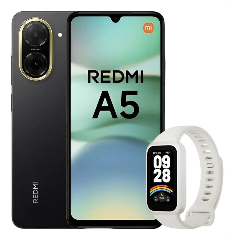 Celular Xiaomi Redmi A5 128gb/4gb Blk +  Mi Band 9 Active