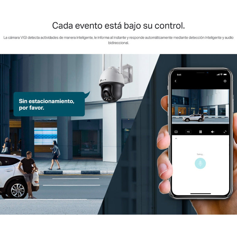 Cámara Ip Wifi Exterior Robótica 4mp, Tp-link Vigi C540-w