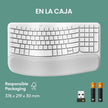 Teclado Ergonómico Inalámbrico Logitech Wave Keys, Blanco