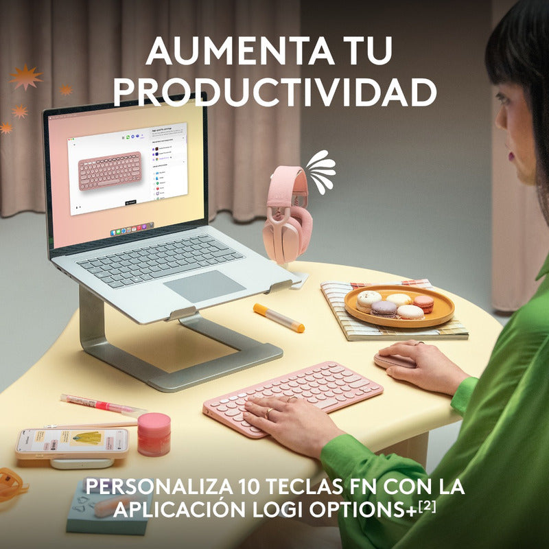 Teclado Bt Multidispositivo Logitech Pebble Keys 2 K380s, Pk