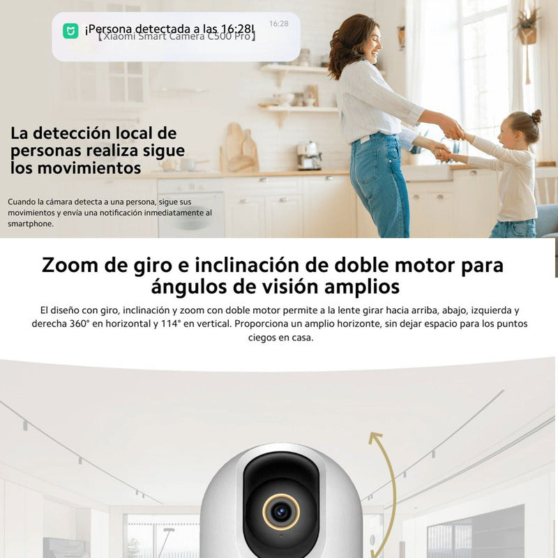 Xiaomi C500 Pro, Cámara Seguridad 5mp + Micro Sd 64 Gb Blanco