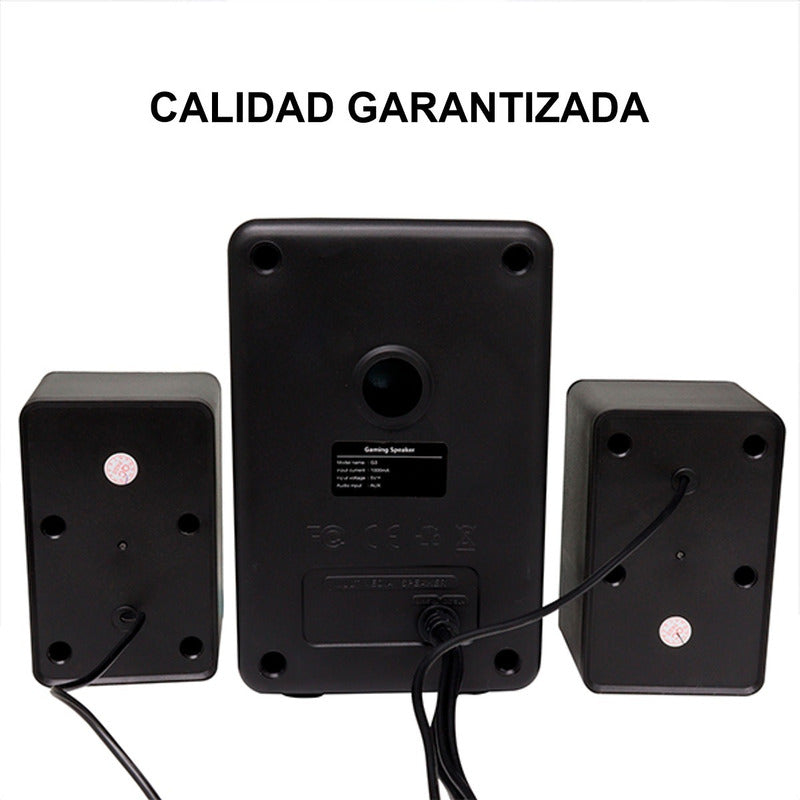 Parlantes Gamer 2.1 G3 Rgb Para Pc / Portátil, 11 Watts Rms