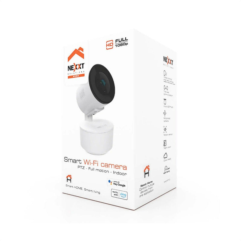 Cámara Inteligente Wifi Robótica 1080p Audio, Nexxt Nhc-p710 Blanco