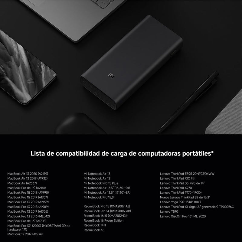 Xiaomi Mi 50w Power Bank 20000mah, Carga Portátiles / Usb-c