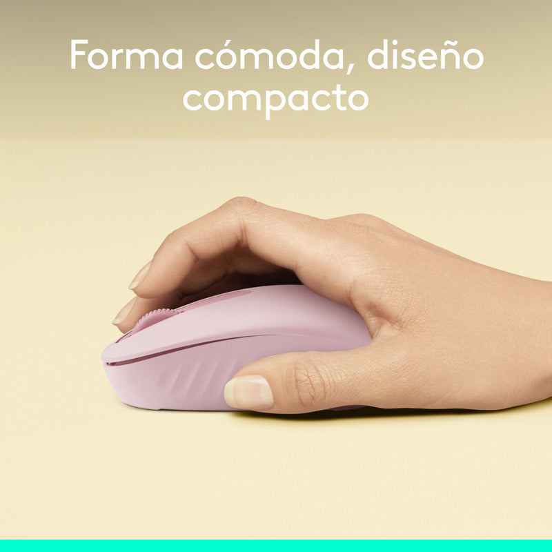 Mouse Inalámbrico Bluetooth Logitech M196 Diseño Ambidiestro Cómodo y Compacto - Rosado