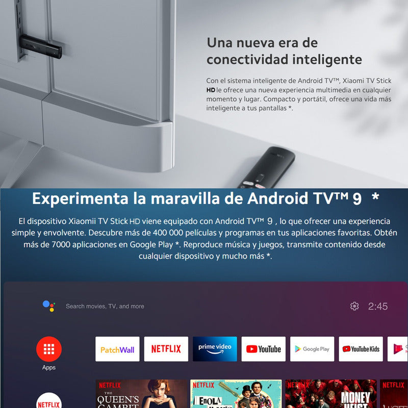 Xiaomi Mi Tv Stick, Chromecast 1080p Android 8gb Rom/1gb Ram