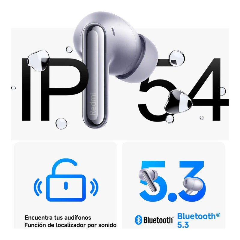 Xiaomi Redmi Buds 6 Pro, Auriculares Táctil, Anc, 3-mic, Wht