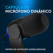 Micrófono Gamer USB Dinámico Premium Logitech G Yeti GX Supercardioide con RGB LIGHTSYNC - Negro