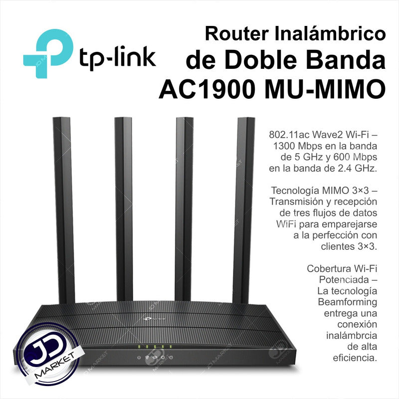 Router Gigabit Wifi Banda Dual Ac1900, Tp-link Archer C80