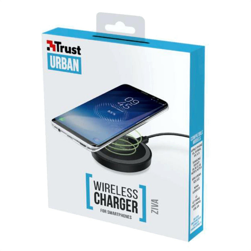 Cargador / Base De Carga Inalámbrica Qi 5w, Trust Urban Aria