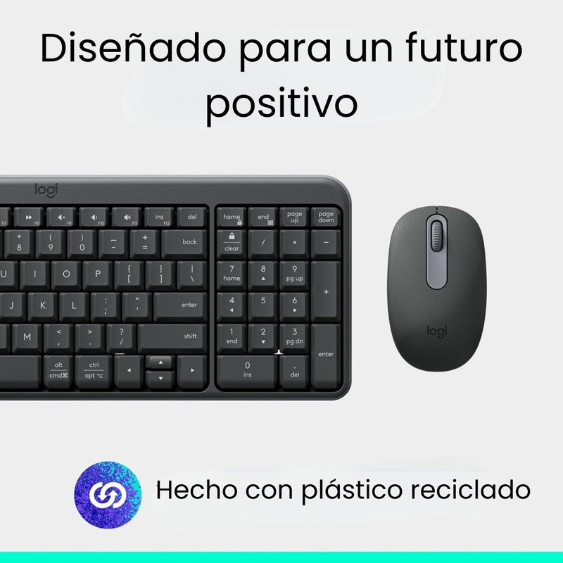 Combo Inalámbrico Bluetooth Logitech MK250 con Diseño Compacto