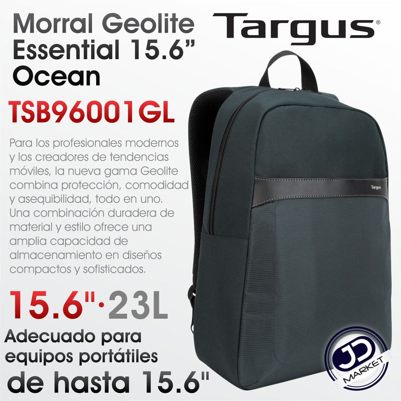 Morral Targus Tsb96001 Geolite Essential, 15.6'' / Acolchado Ocean