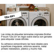 Cinta Laminada Brother Tze-231 Negro Sobre Blanco 12mm X 8mt