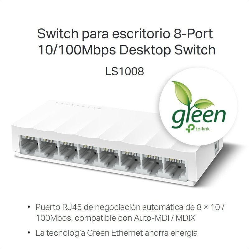 Switch Escritorio Litewave 8 Puertos 10/100, Tp-link Ls1008