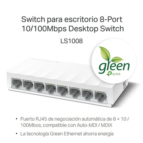 Switch Escritorio Litewave 8 Puertos 10/100, Tp-link Ls1008 – JD MARKET S.A.S