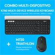 Combo Multi-device Flow Logitech: Teclado K780 + Mouse M720