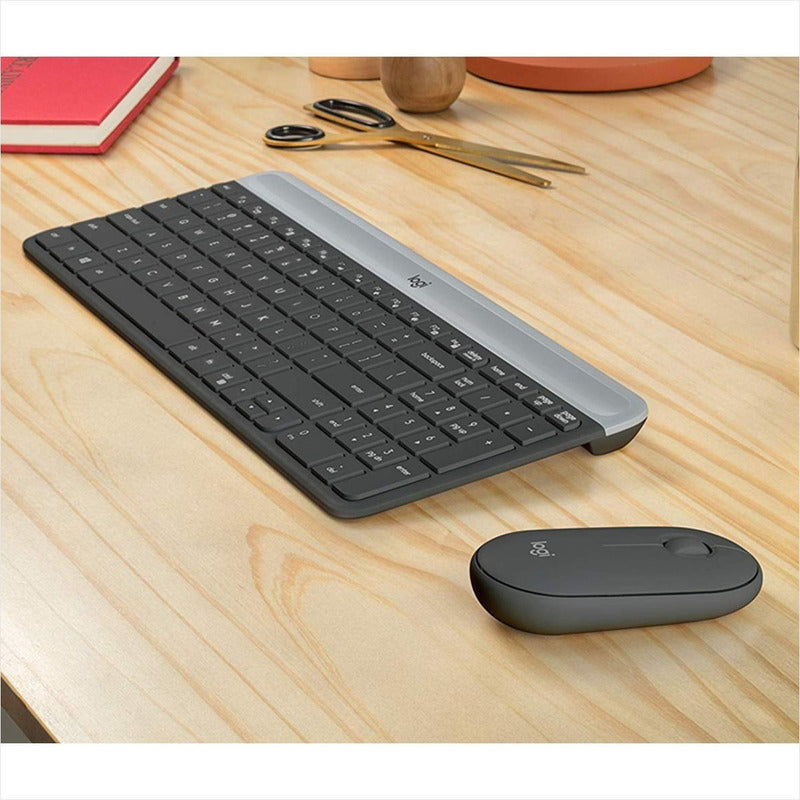 Combo Teclado Y Mouse Inalámbricos Delgados, Logitech Mk470