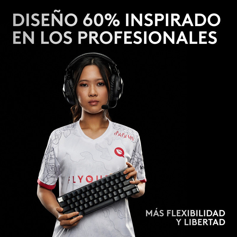 Teclado Gamer Inalámbrico Lightspeed Logitech Pro X 60, Blk