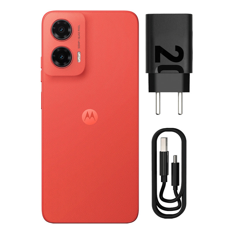 Smartphone Moto G35 5g 256gb - Coral - Cuero Vegano