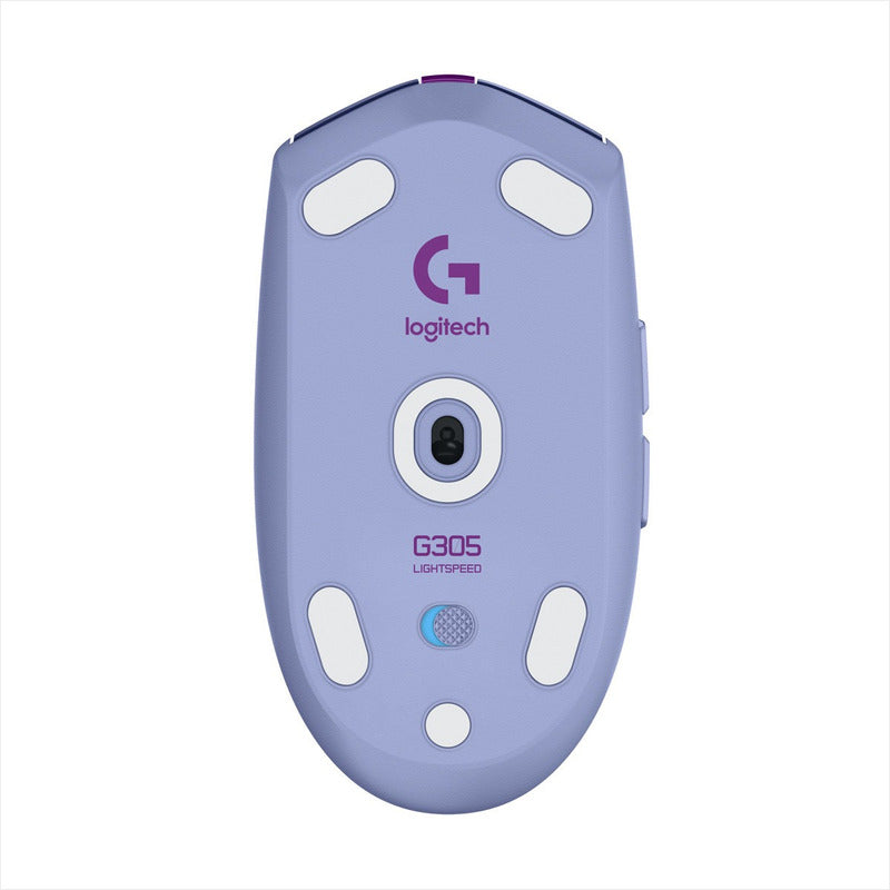 Mouse Gamer Inalámbrico Logitech G305 LIGHTSPEED Sensor HERO 12000 DPI 6 Botones Programables - Lila