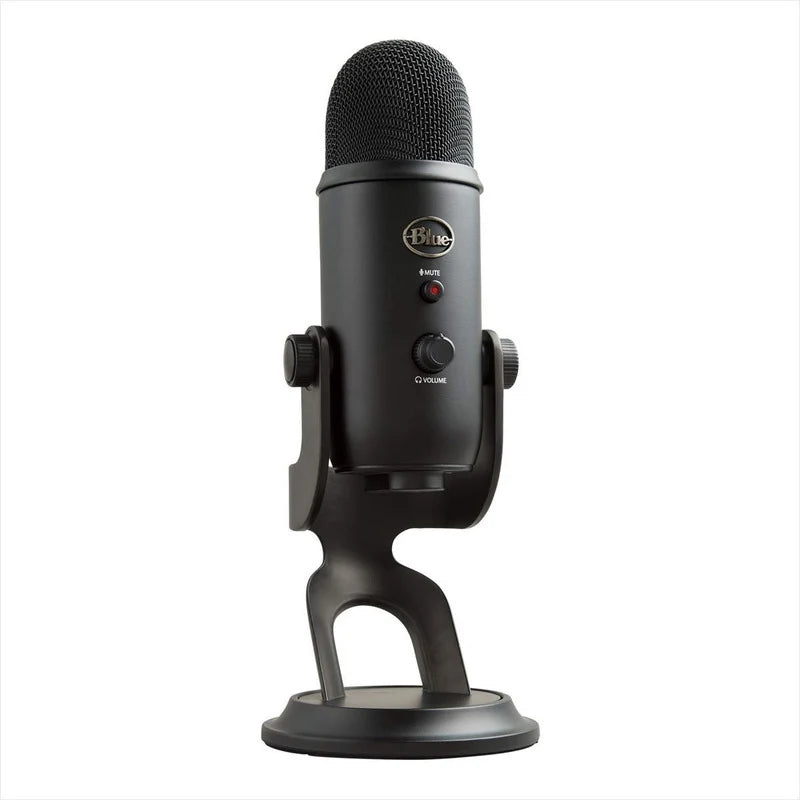 Micrófono USB Profesional Blue Yeti Multipatrón 3 Cápsulas para Gaming Streaming Podcast - Blackout