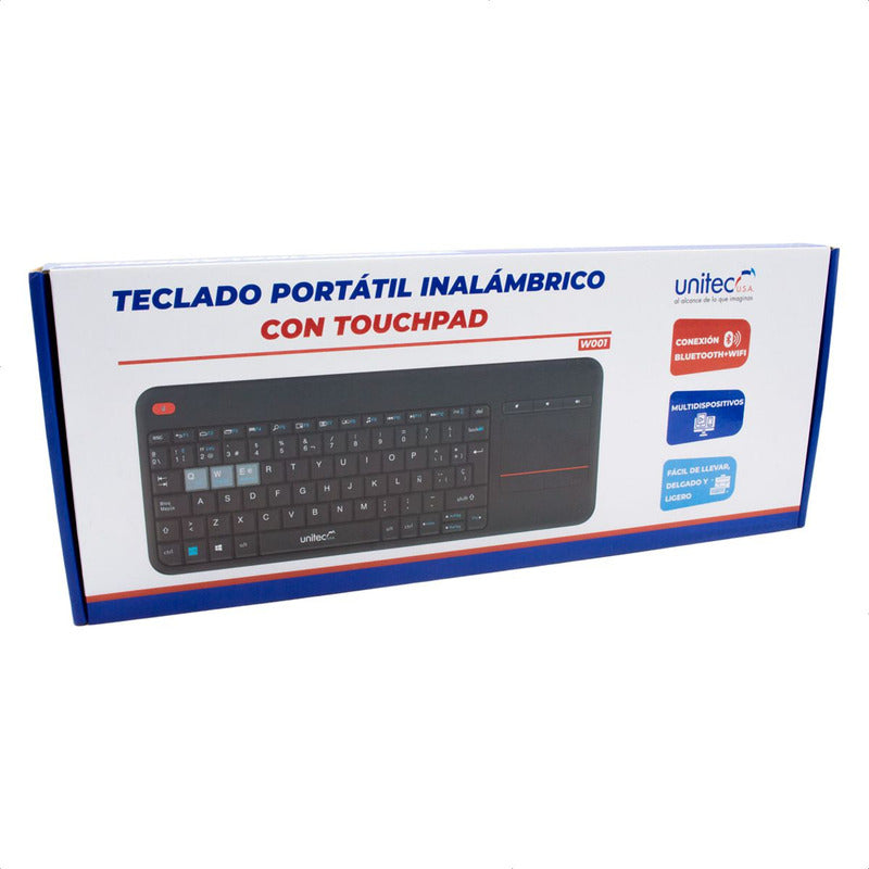 Teclado Inalámbrico Multidispositivo Touchpad Unitec W001