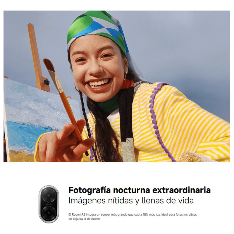 Celular Xiaomi Redmi A5 64gb/3gb Negro + Mi Band 9 Active