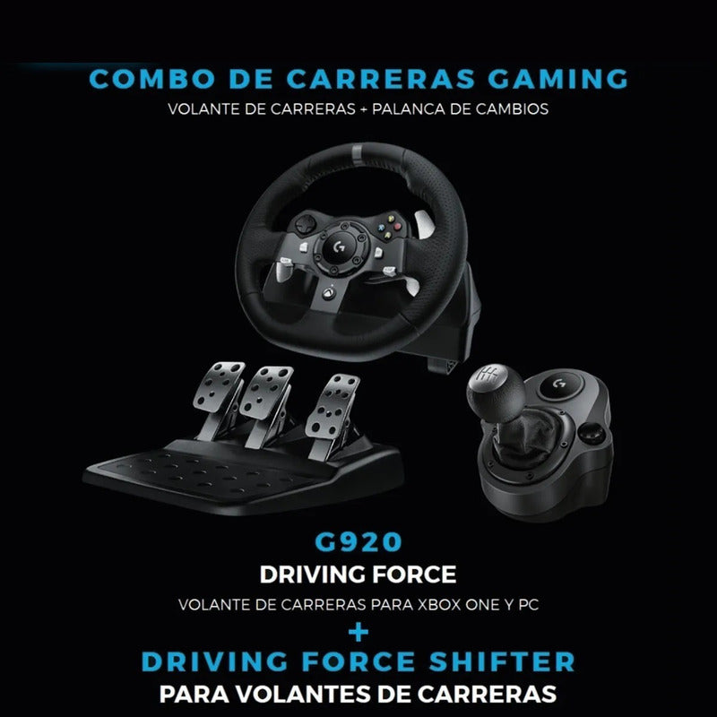 Timón Logitech G920 Para Pc / Xbox X|s One + Palanca Cambios