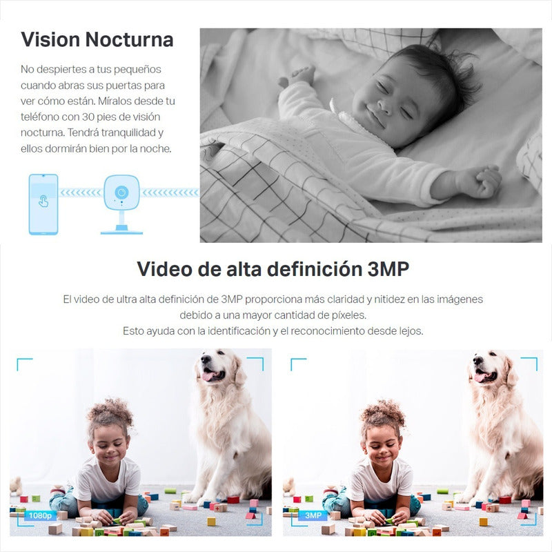 Cámara Seguridad Ip Wifi Audio 3mp Tp-link Tapo C110 + 128gb