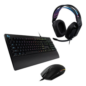 Combo Gamer Teclado Logitech G213 + Mouse G203 + Diadema G335