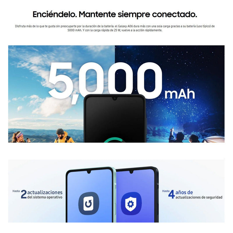 Celular Samsung Galaxy A06 128gb/4gb Azul + Watch 5 Active