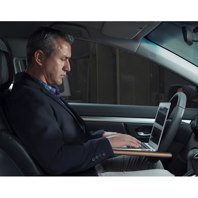 Base Mesa Para El Portátil Con Ajuste En Timón Del Automóvil Color Madera Natural