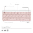 Combo Inalámbrico Slim: Teclado Y Mouse Logitech Mk470, Rosa Rosa Claro Rosa Claro
