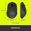 Mouse Inalámbrico Logitech M280 / Diseño Confortable - Negro