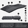 Teclado Ergonómico Dividido Logitech ERGO K860, Inalámbrico Bluetooth