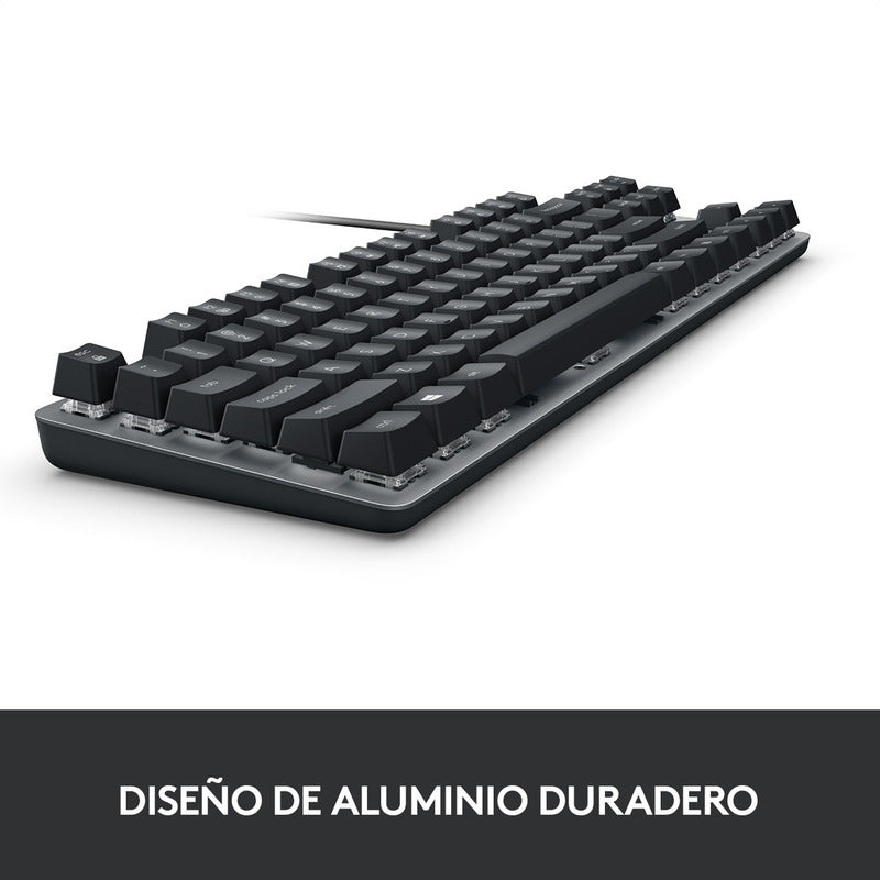 Teclado Mecánico Logitech K835 TKL con Diseño Compacto en Aluminio, Inglés