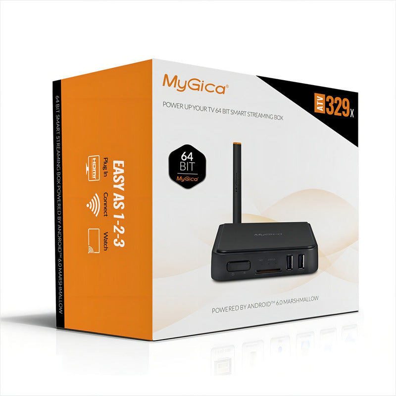 Android Tv Box Mygica Atv329x, Smart Tv, 4k Hdr, H.265, Kodi Color Negro