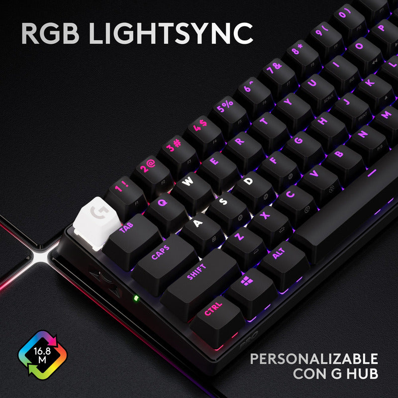 Teclado Gamer Inalámbrico Lightspeed Logitech Pro X 60, Blk