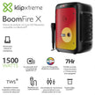 Parlante para Fiestas Klip Xtreme BoomFire X con Luces LED y Micrófono, 100W RMS