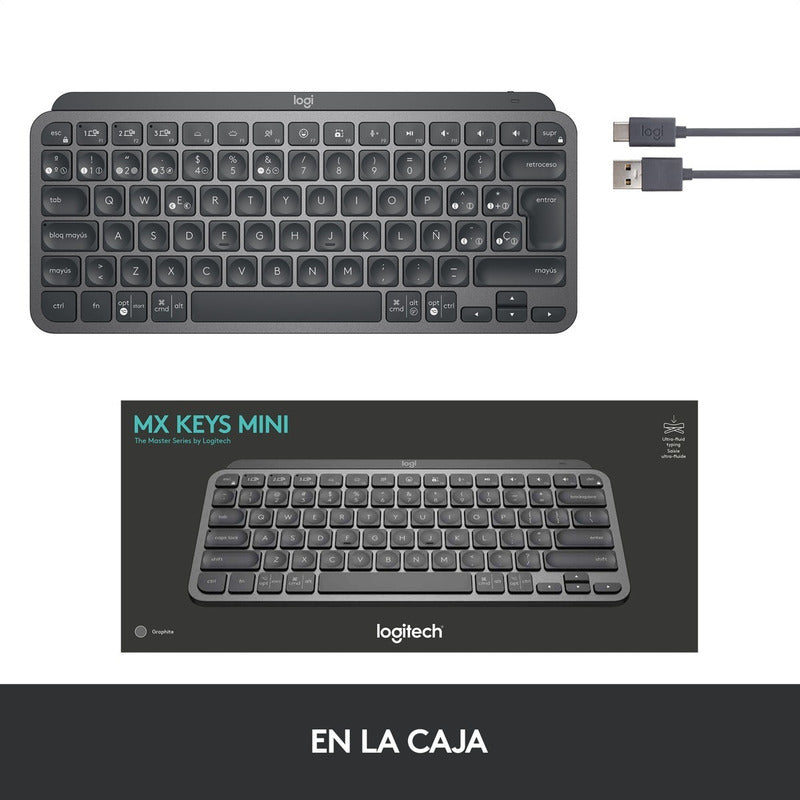 Teclado Avanzado Recargable Logitech Mx Keys Mini - Negro