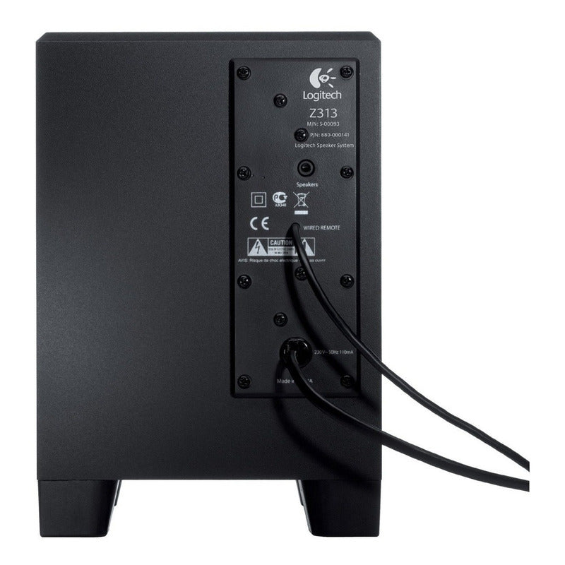 Parlantes Logitech Z313 Sistema 2.1 Subwoofer 25W RMS Control Pod de Volumen y Auriculares PC TV Celular