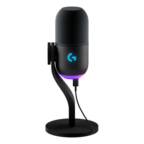Micrófono Gamer USB Dinámico Premium Logitech G Yeti GX Supercardioide con RGB LIGHTSYNC - Negro