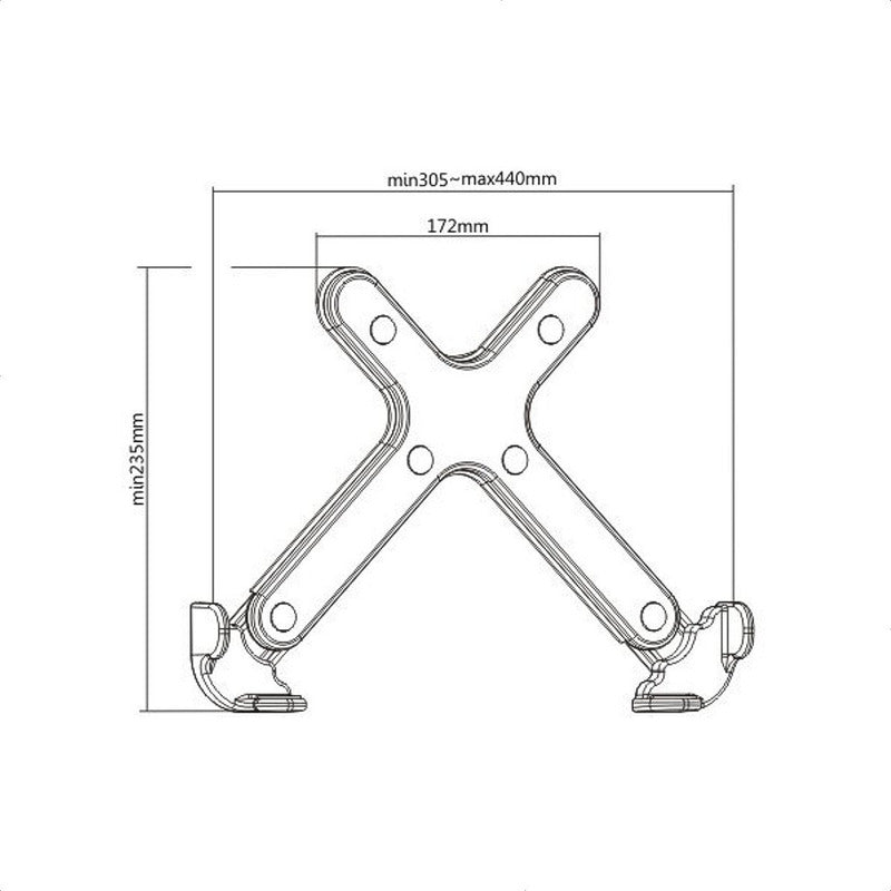 Base Adaptador Vesa Universal Portátil 11~17'', Techgo Plh-5