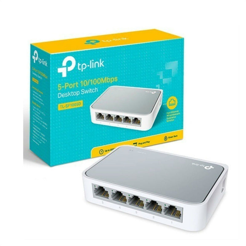Switch De Escritorio De 5 Puertos 10/100, Tp-link Tl-sf1005d