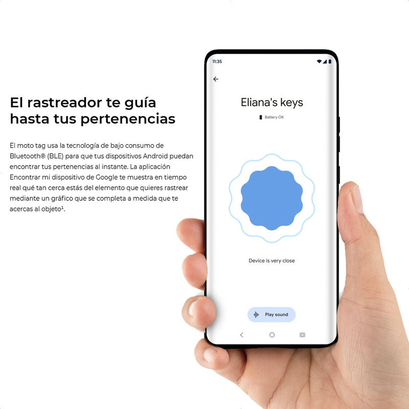Motorola Moto Tag Localizador Gps Portátil Azl + Llavero Ngr