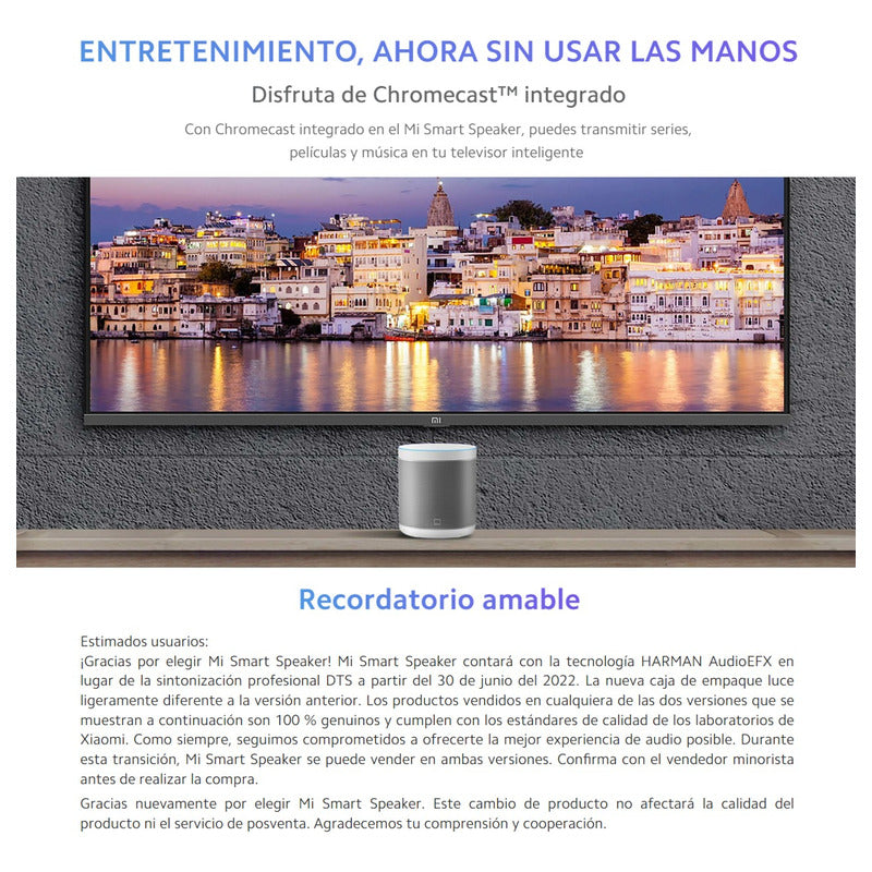 Altavoz Inteligente Xiaomi Mi Smart Speaker Bluetooth Google