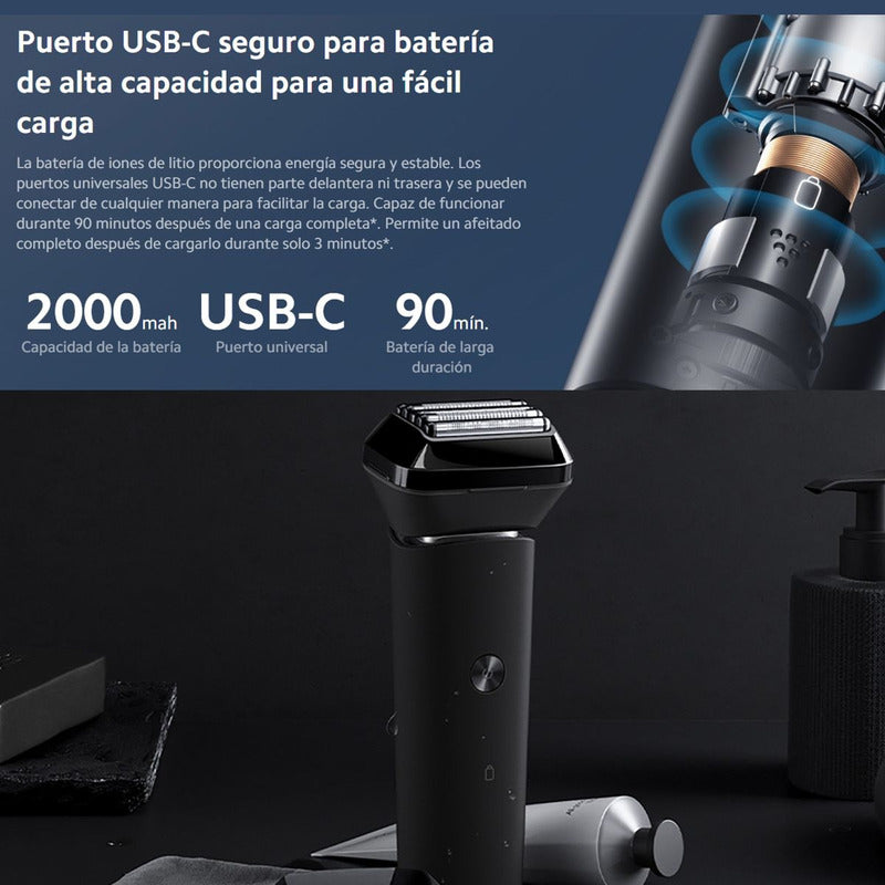 Afeitadora Eléctrica Recargable Xiaomi Mi 5-hojas Ipx7 Usb-c