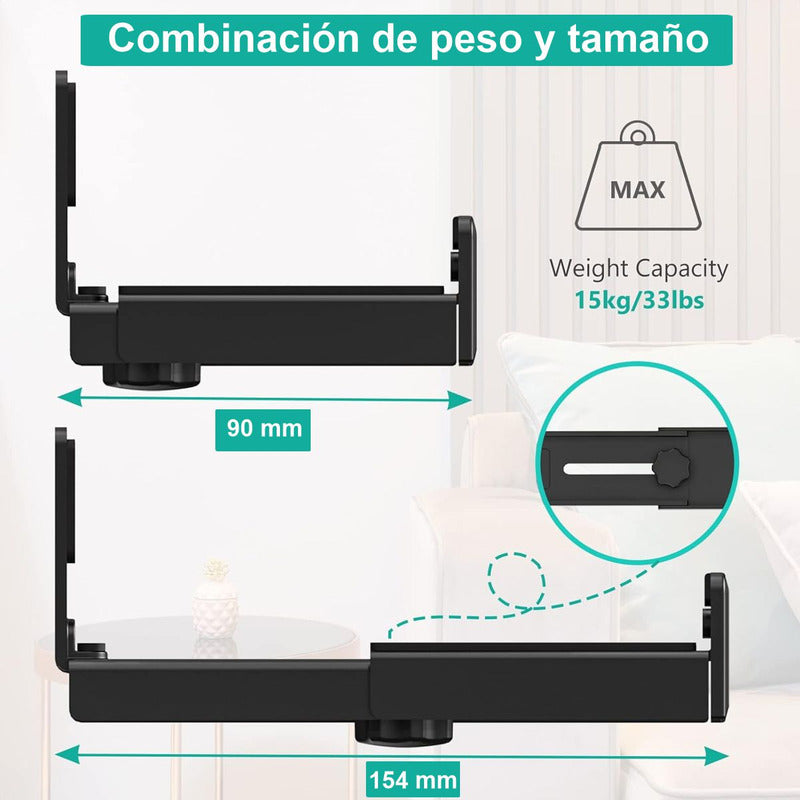 Soportes De Pared Para Barra De Sonido/altavoz, Techgo Sbs-1 Negro