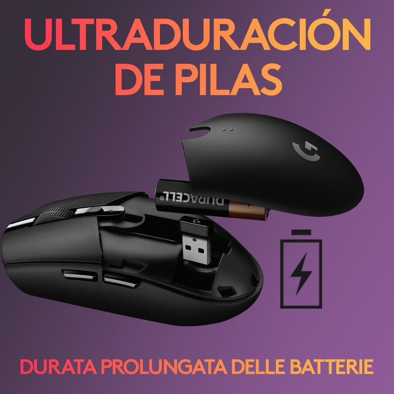 Mouse Gamer Inalámbrico Logitech G305 / 12000dpi - Negro Black
