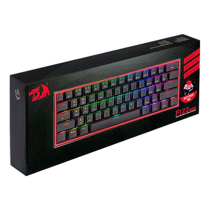 Teclado Gamer Mecánico Inalámbrico Redragon K616rgb Fizz Pro Negro Español